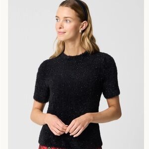 NEW W TAGS J. Crew Tinsel Sweater in Black, Size Medium